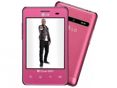Smartphone Dual Chip LG Optimus L3 Rosa Desbloq Oi